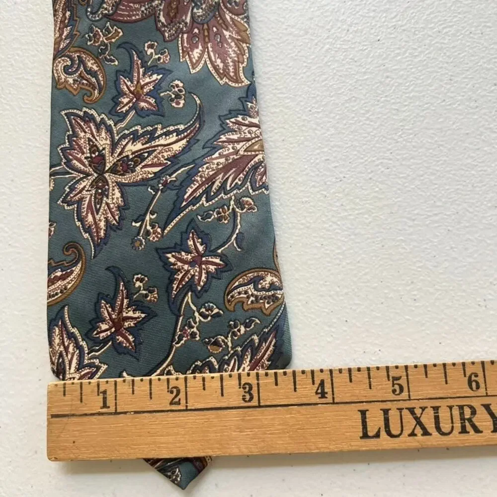 Christian Dior Monsieur Necktie Unisex Muted Multicolor Floral 100% Silk